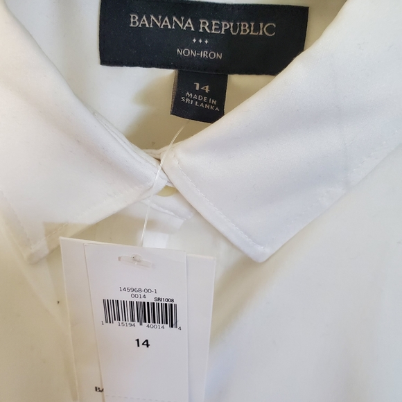 Banana Republic Factory White Button-up Dress Shirt - Picture 2 of 6